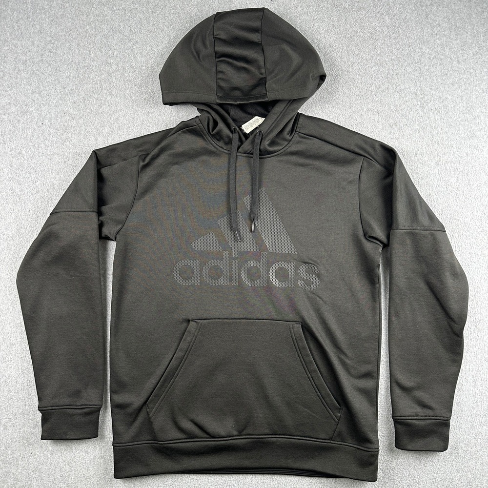 Adidas Hoodie Mens Medium Black Climawarm BQ8760 Pullover Athletic Sweatshirt
